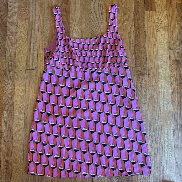 Diane Von Furstenberg Mini Dress Womens 14 Multicolor 90s Modern Geometric - Picture 2 of 5